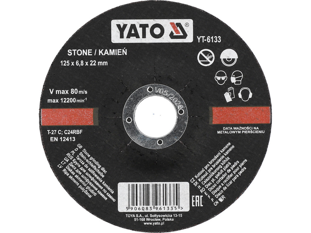 YATO KŐVÁGÓ TÁRCSA YT-6133 125X6.8X22MM 