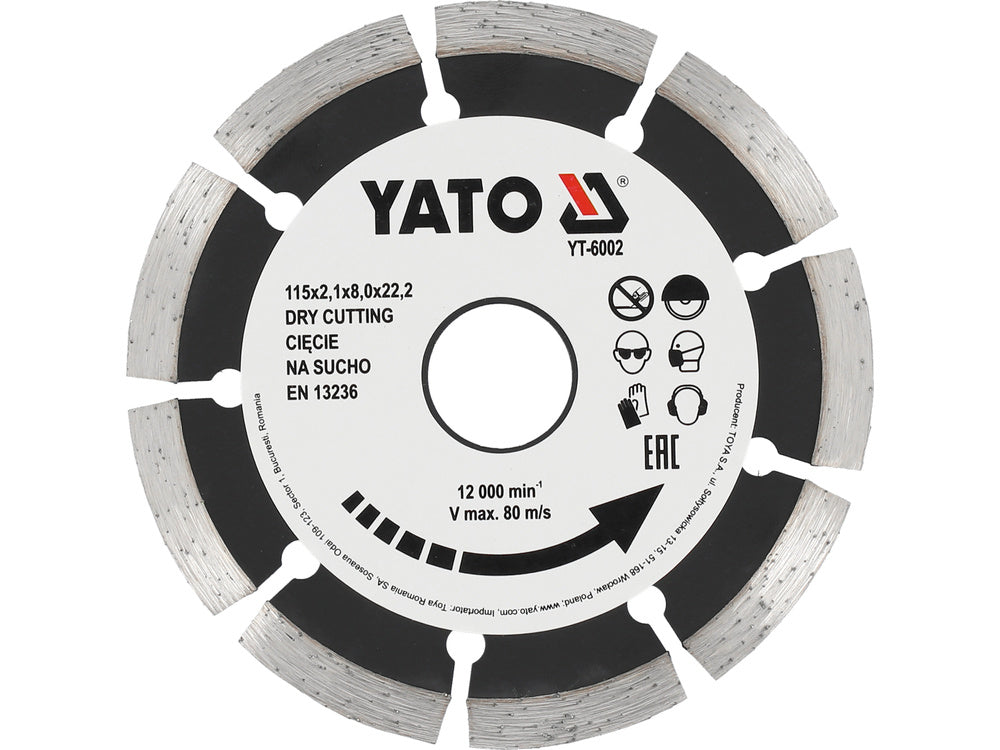 DISC DIAMANTAT SEGMENTAT YATO YT-6002 HS 115MM