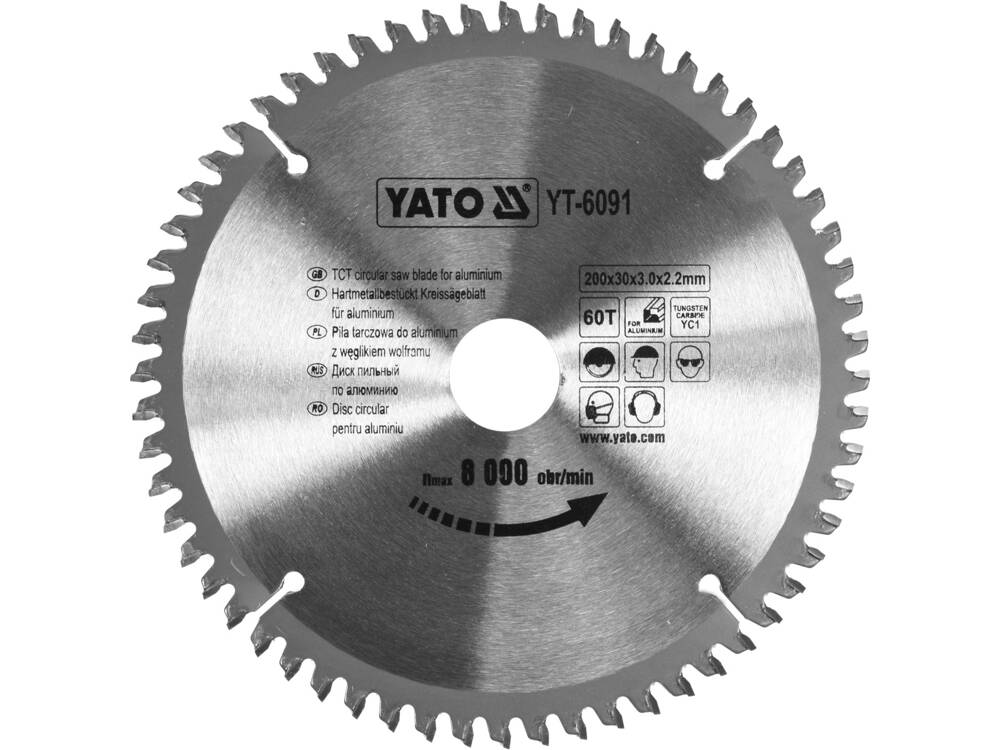DISC FIERASTRAU CIRCULAR YATO YT-6091 PENTRU ALUMINIU 200X30X60MM