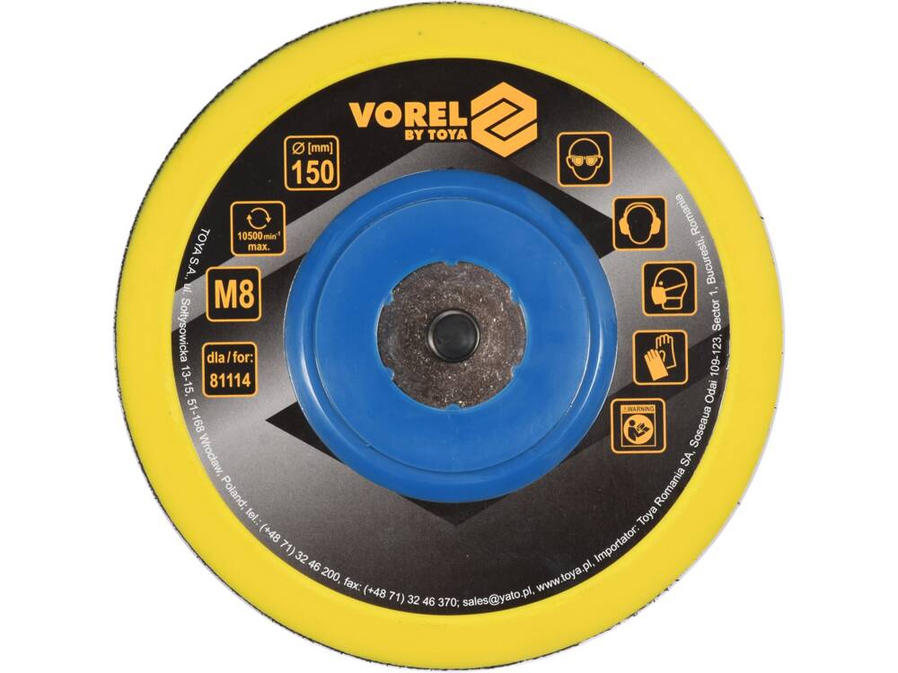 DISC PENTRU POLIZOARE VOREL 81115 PNEUMATICE 150MM