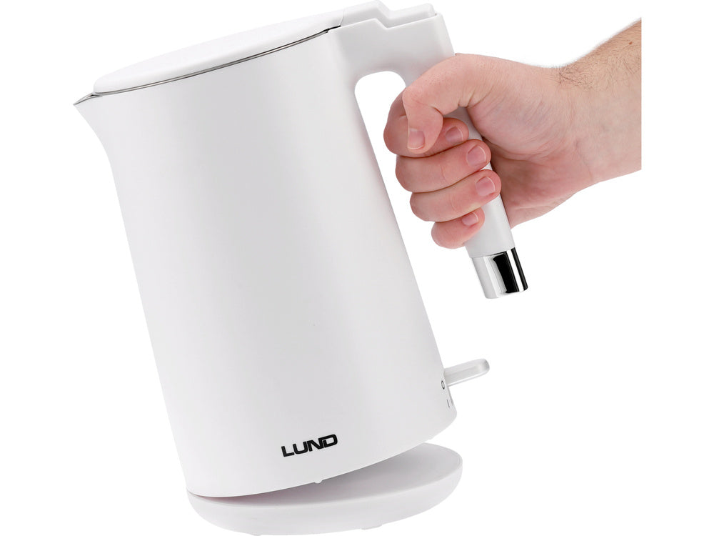 ELEKTROMOS VÍZFORRALÓ 1,5L LUND 68207 FEHÉR, HŰVÖS TAPINTÁSÚ 