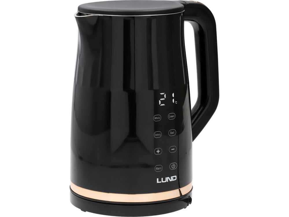 FIERBATOR ELECTRIC 1,7L, LUND 68218 CONTROLUL TEMPERATURII, NEGRU