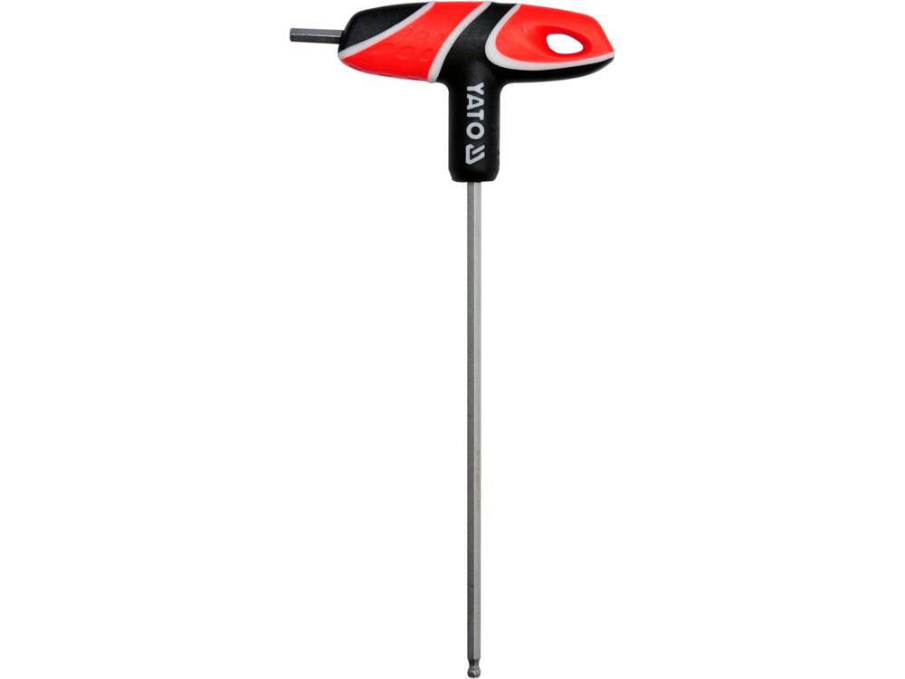 HATSZÖGŰ DUGÓKULCS YATO YT-05588 GOLYÓVAL, T-NYOMÁSÚ, 4MM 
