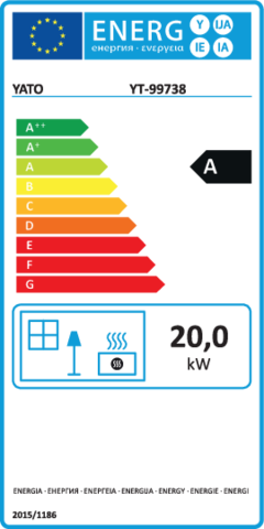 YATO YT-99738 DÍZEL/PETROLEUM 20KW-OS FŰTŐBERENDEZÉS 