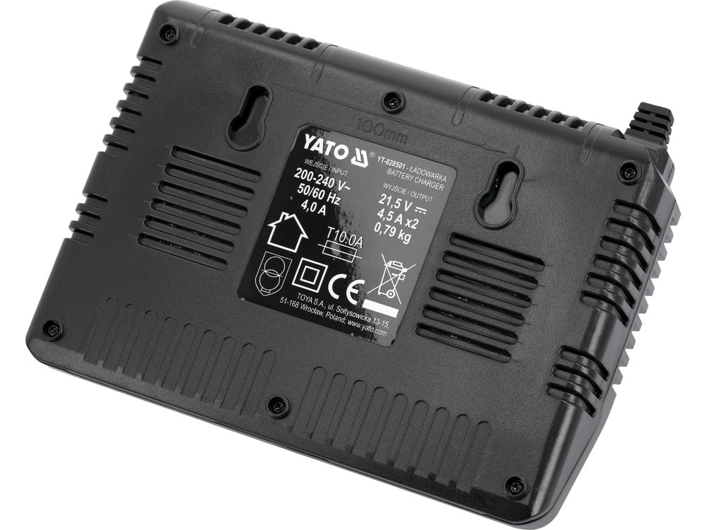 18 V-os kettős töltő YATO YT-828501 (2,4-4,5 A) 