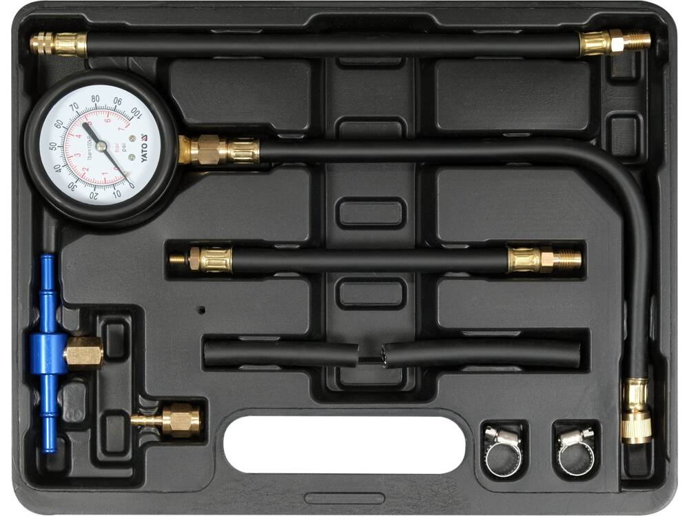 YATO YT-73024 BEFECSKENDEZŐ NYOMÁSMÉRŐ KÉSZLET 9 DARABOS 