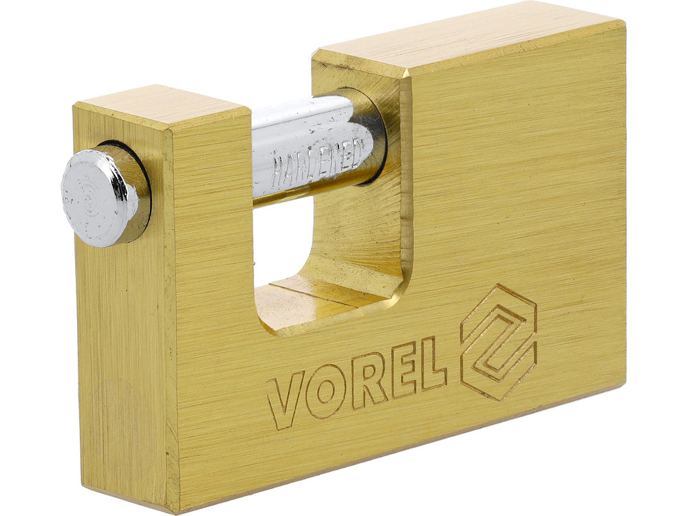 VOREL 77211 TÉGLALAP ALAKÚ RÉZ LAKAT 65MM 