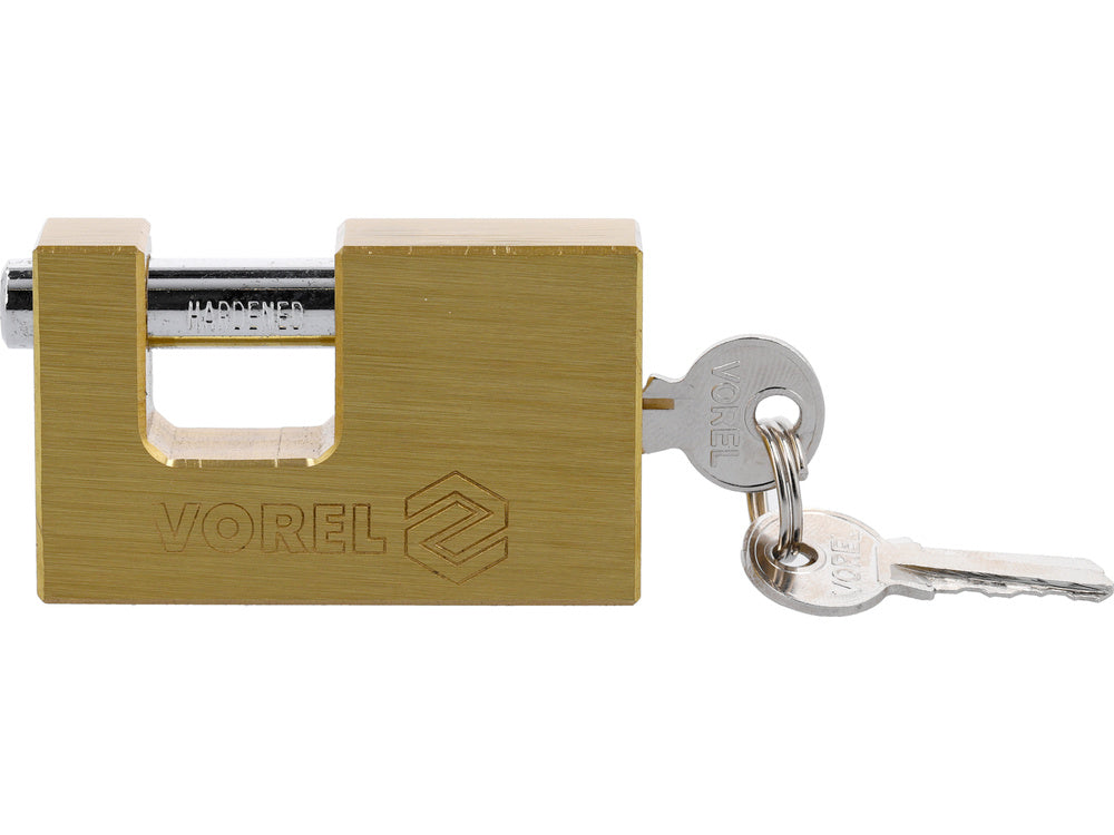 VOREL 77211 TÉGLALAP ALAKÚ RÉZ LAKAT 65MM 