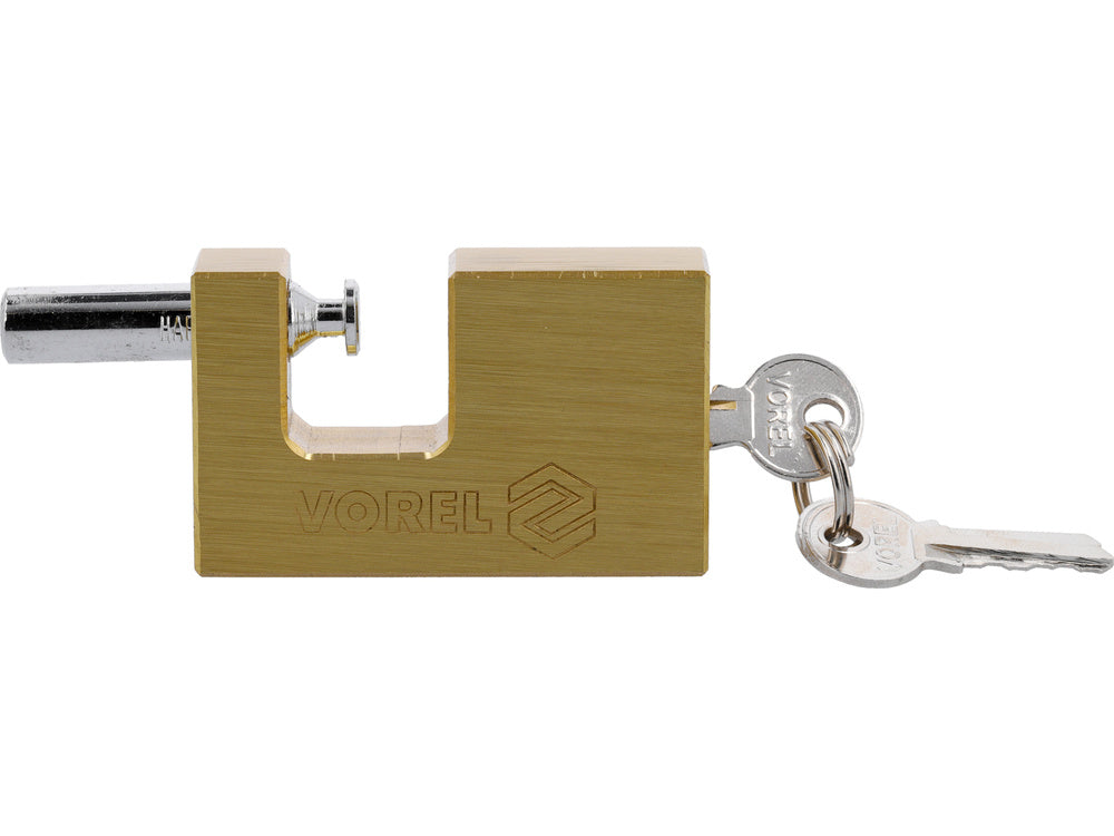 VOREL 77211 TÉGLALAP ALAKÚ RÉZ LAKAT 65MM 