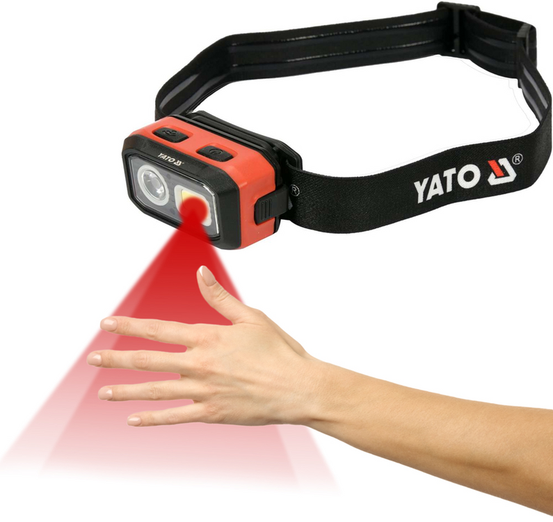 LAMPA FRONTALA CU YATO YT-08593 SENZOR DE MISCARE, 500LM