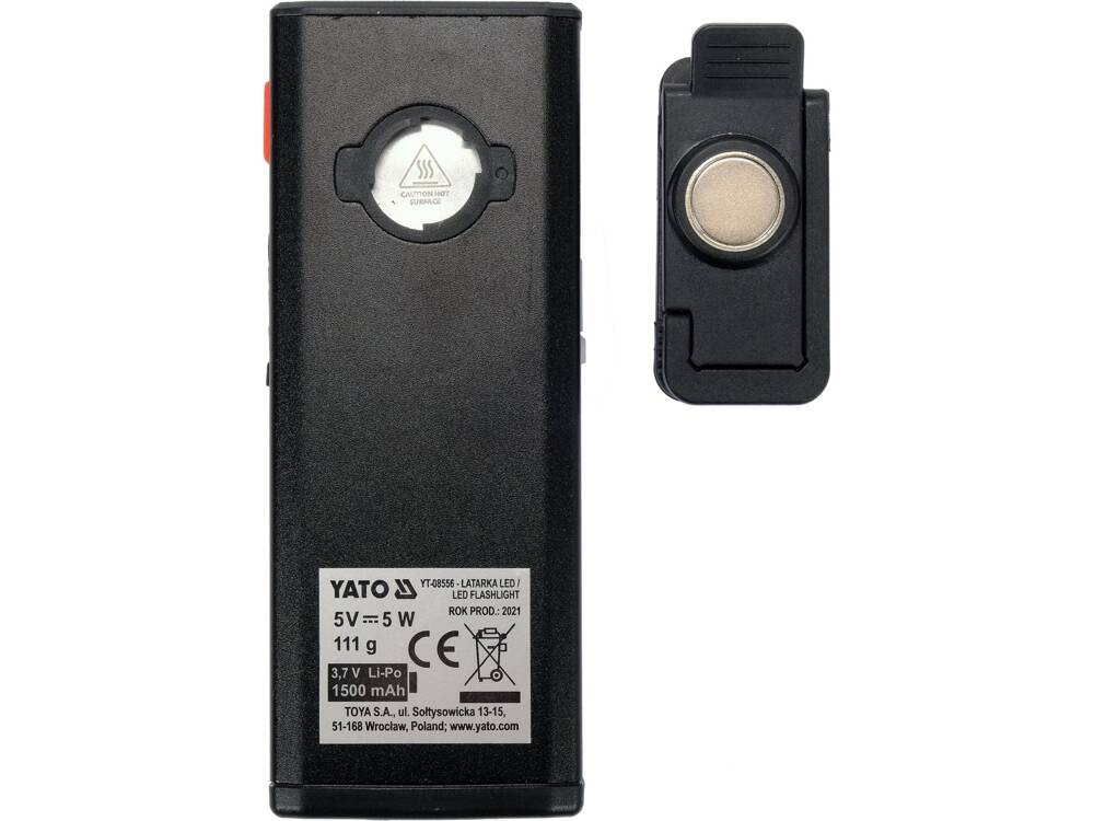 500LM ZSEMBŐLÁMPA, LI-PO, YATO YT-08556 3,7V 1500MAH 