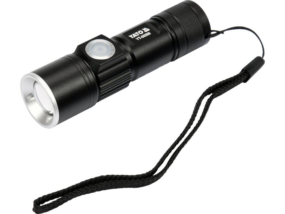 AKKUMULÁTOROS ZSEBLÁMPA, YATO YT-08569 350LM, 650MAH, USB 