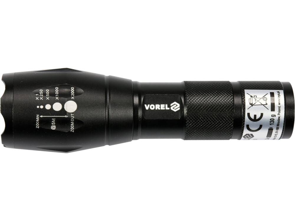 LED ZSEBLÁMPA, 5W, VOREL 88555 280LM, ZOOM 