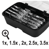 LENCSÉK VILÁGÍTÁSSAL, YATO YT-73842 FEJFELSZERELÉS, ZOOM X1, X1.5, X2, 