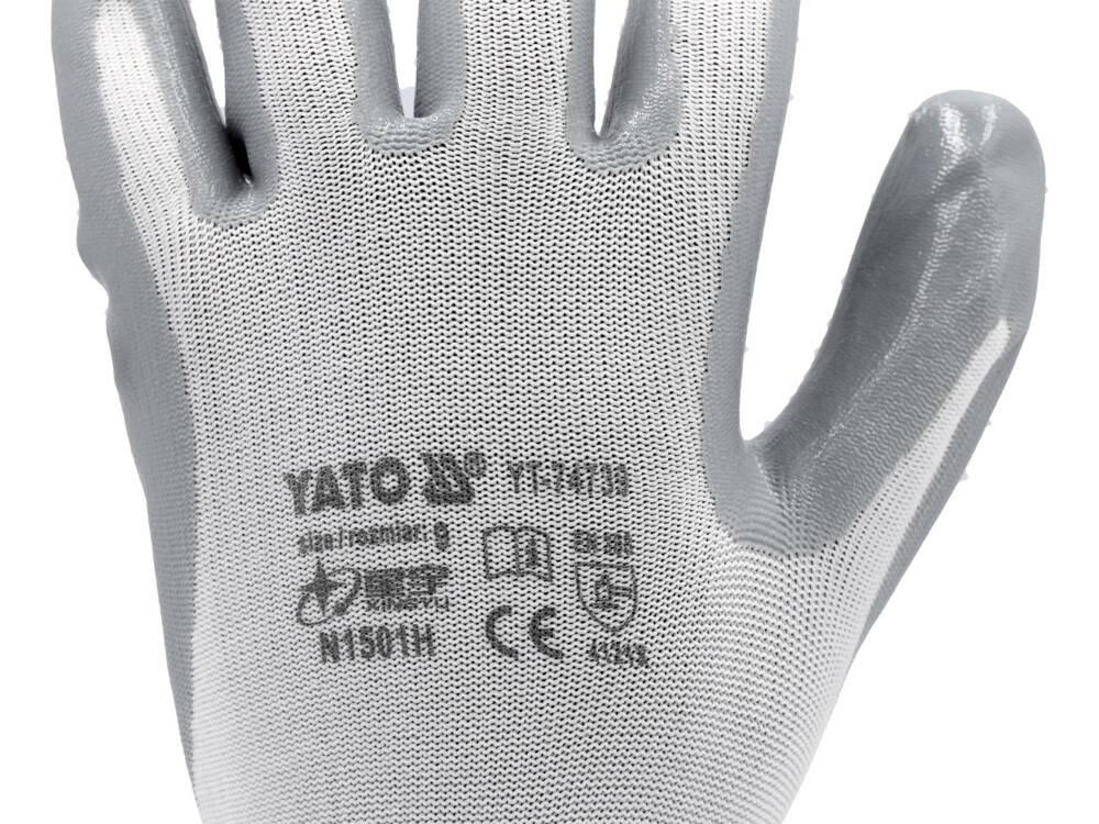MANUSI DE LUCRU YATO YT-7474 CAUCIUCATE, MARIMEA 10