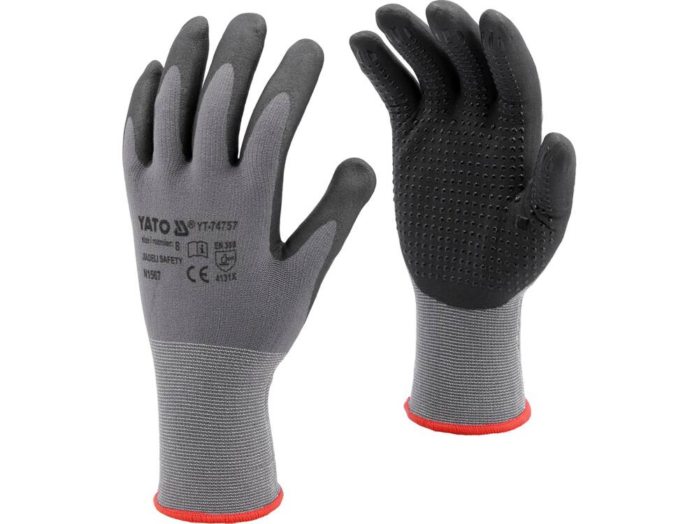 MANUSI DE PROTECTIE YATO YT-74757 DE NYLON, MARIMEA 8