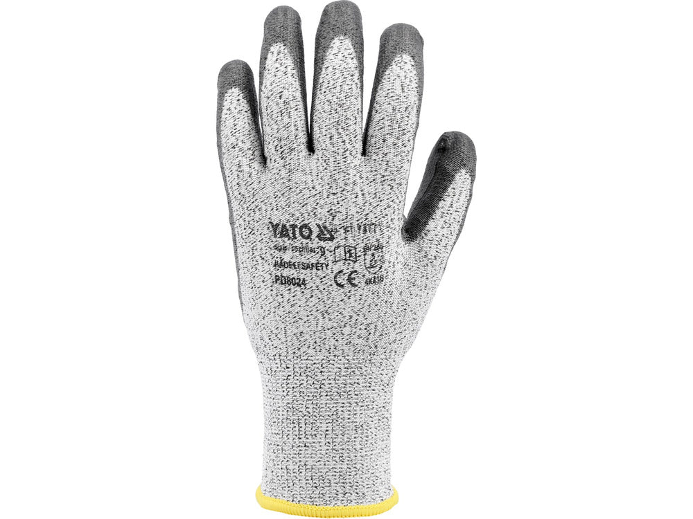 MANUSI DE PROTECTIE YATO YT-74772 HPPE NEGRE PU, MARIMEA 10