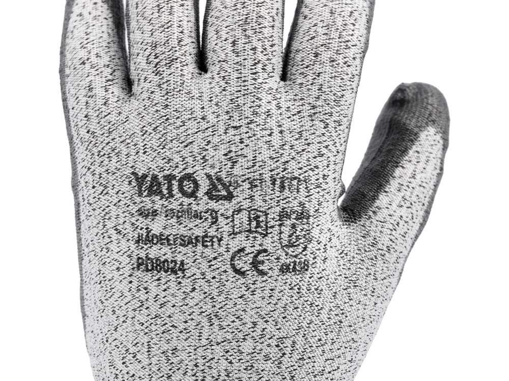 MANUSI DE PROTECTIE YATO YT-74771 HPPE NEGRE PU, MARIMEA 9