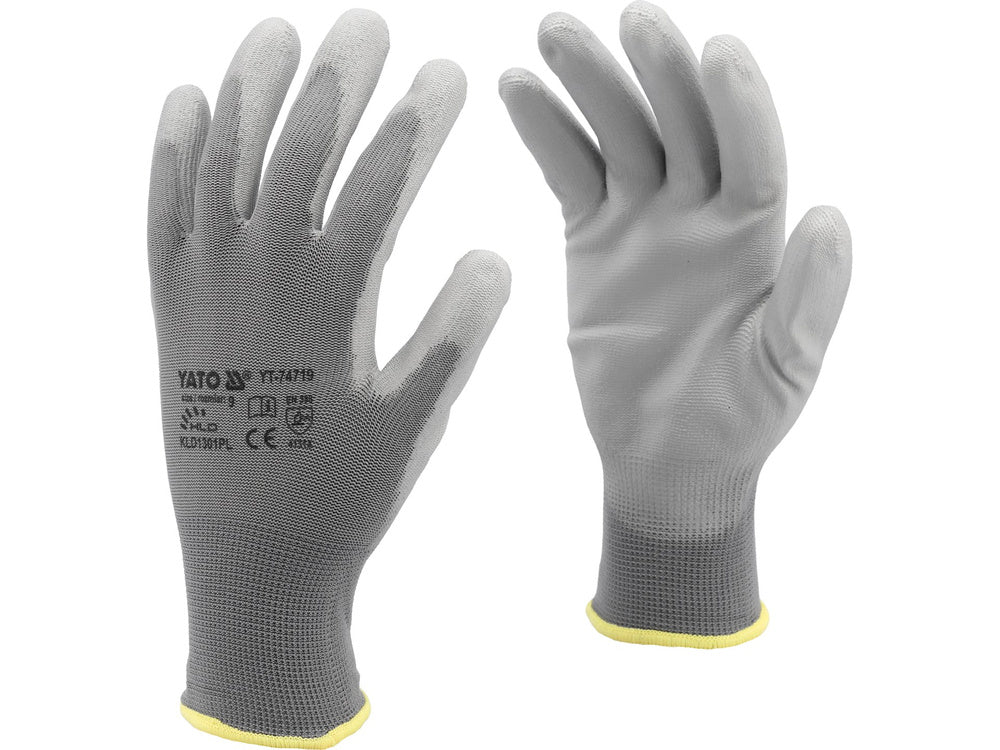 MANUSI DE PROTECTIE, YATO YT-74719 NYLON, GRI, MARIMEA 9