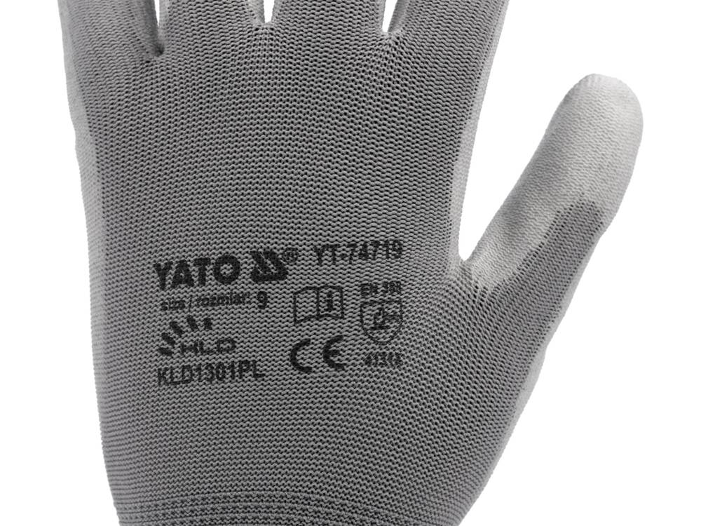 MANUSI DE PROTECTIE, YATO YT-74719 NYLON, GRI, MARIMEA 9