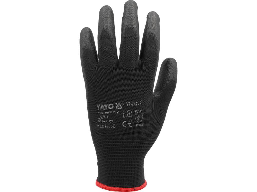 MANUSI DE PROTECTIE, YATO YT-74729 NYLON, NEGRU, MARIMEA 9