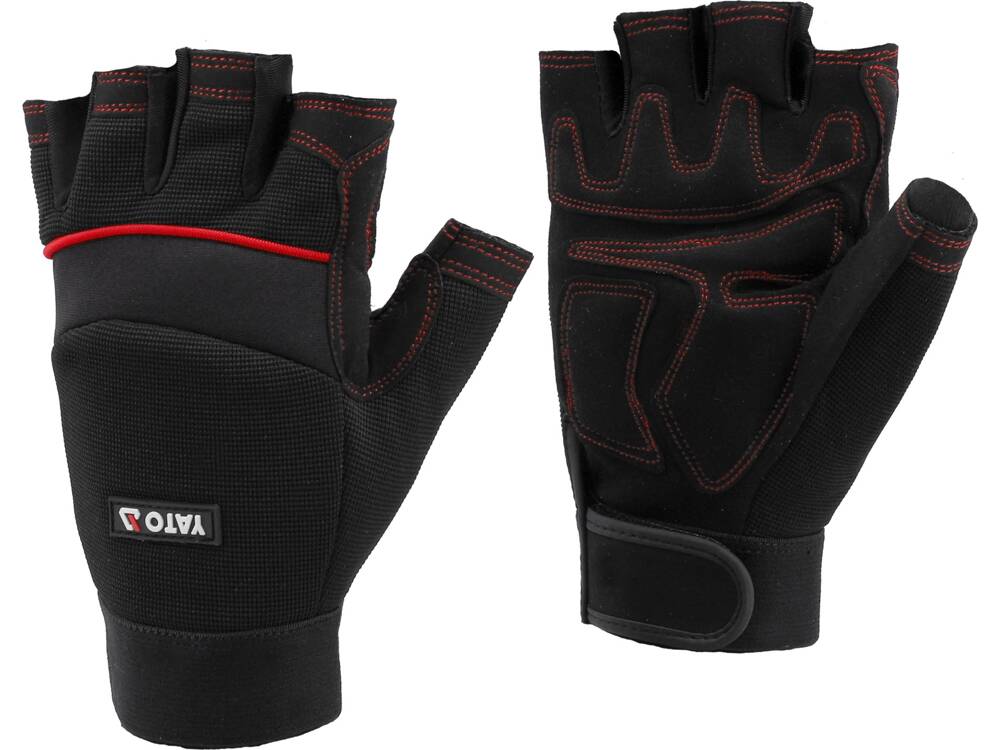MANUSI FARA DEGETE YATO YT-74660 MARIMEA 10, NEGRU