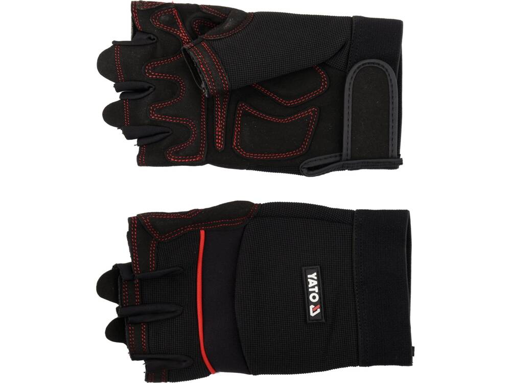 MANUSI FARA DEGETE YATO YT-74660 MARIMEA 10, NEGRU
