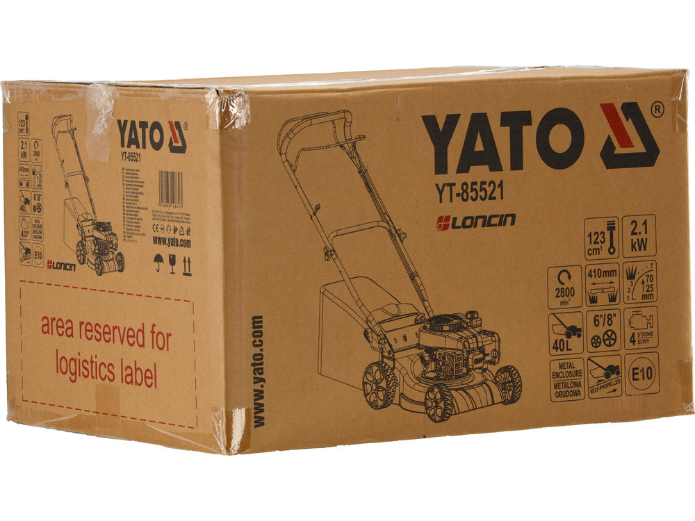 YATO YT-85521 FŰNYÍRÓ, BENZINES, ÖNJÁRÓ, 41 CM 