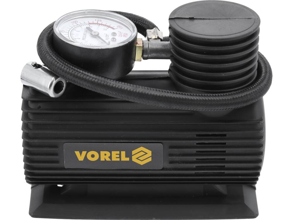 AUTÓ MINI KOMPRESSZOR 12V, VOREL 82100 10ATM 