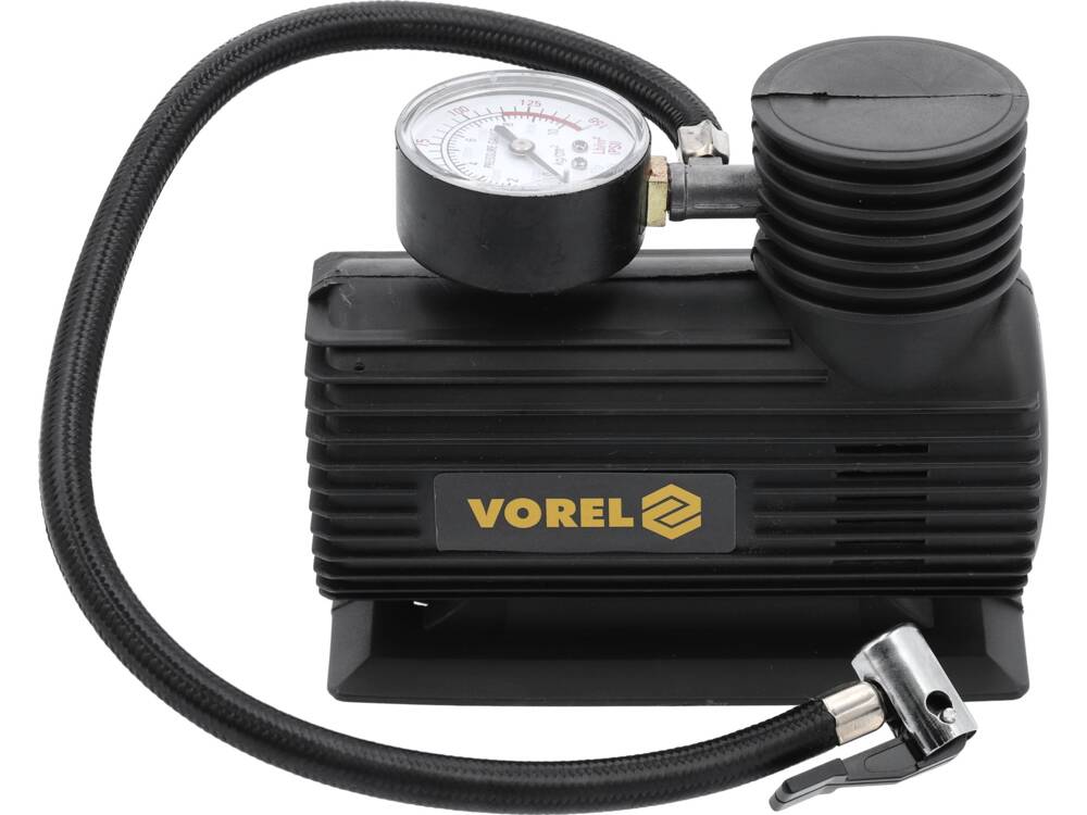 AUTÓ MINI KOMPRESSZOR 12V, VOREL 82100 10ATM 