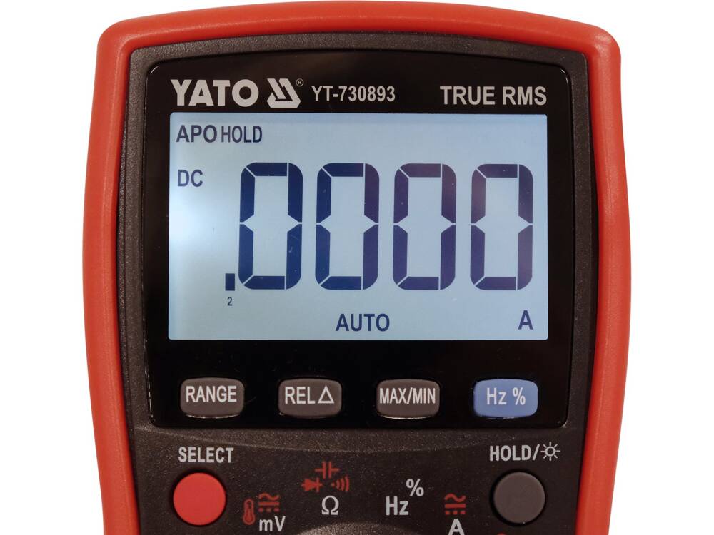 MULTIMÉTER YATO YT-730893 VALÓS RMS FUNKCIÓVAL, LCD KÉPERNYŐVEL 19999 