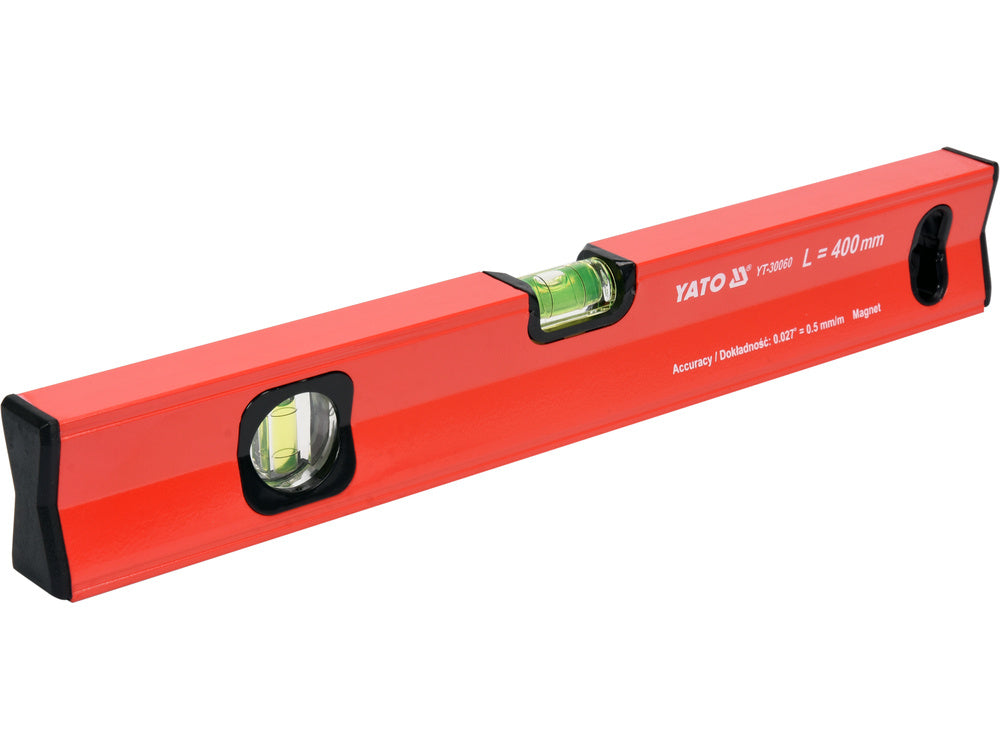 ALUMÍNIUM SZINT YATO YT-30060 MÁGNESES 400MM, 2 BUBORÉK 