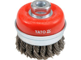 PERIE CUPA 75MM, YATO YT-4768 PRINDERE M14, CU TOROANE DIN OTEL INOXIDABIL