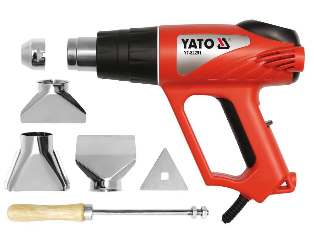 PISTOL CU AER YATO YT-82291 CALD + ACCESORII, 2000W