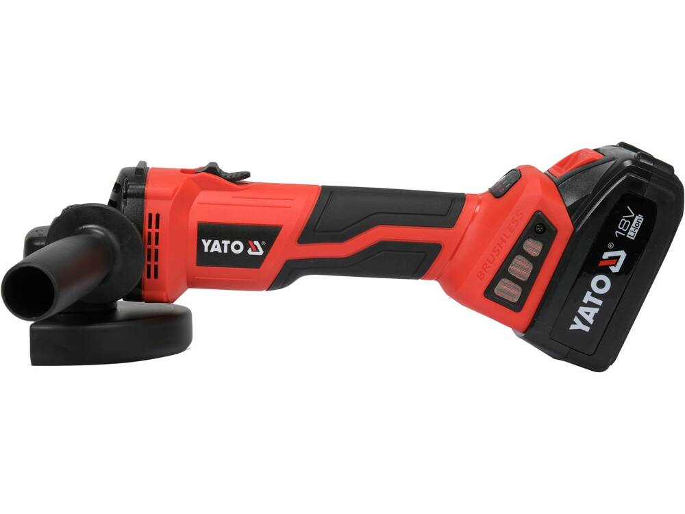 SARKCSISZOLÓ 18V, YATO YT-828294 125MM, 1X4AH, ÁLLÍTHATÓ SEBESSÉG 