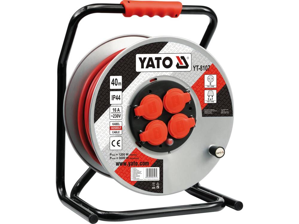 PRELUNGITOR 40M PE YATO YT-8107 TAMBUR ,16A