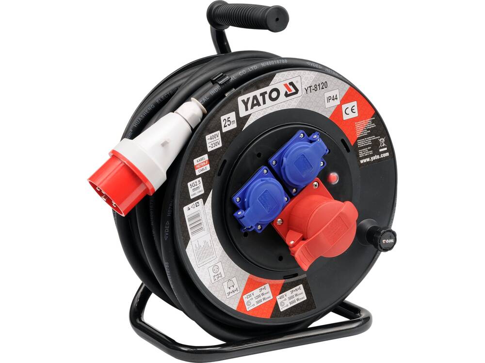PRELUNGITOR CAUCIUCAT CU YATO YT-8120 TAMBUR 25M