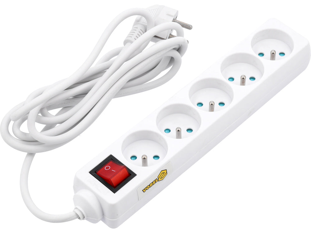 PRELUNGITOR CU INTRERUPATOR, VOREL 72530 5 PRIZE CU IMPAMANTARE, 3M