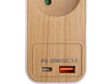 Prelungitor cu USB imitatie lemn STHOR 72343, 3 g, 1.4 m - imagine 3