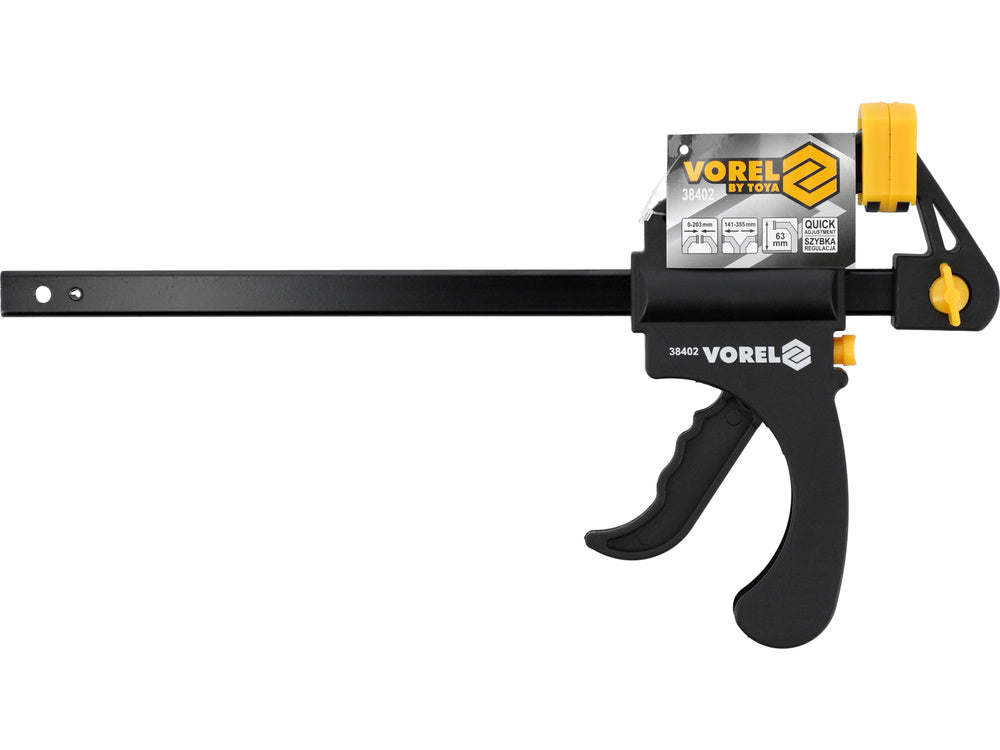 ASZTALOS PRÉS VOREL 38402 GYORS MEGSZÚRÁSÚ 200MM-ES SZÁMÚ DARABOS SZAKSZERKEZETTEL 