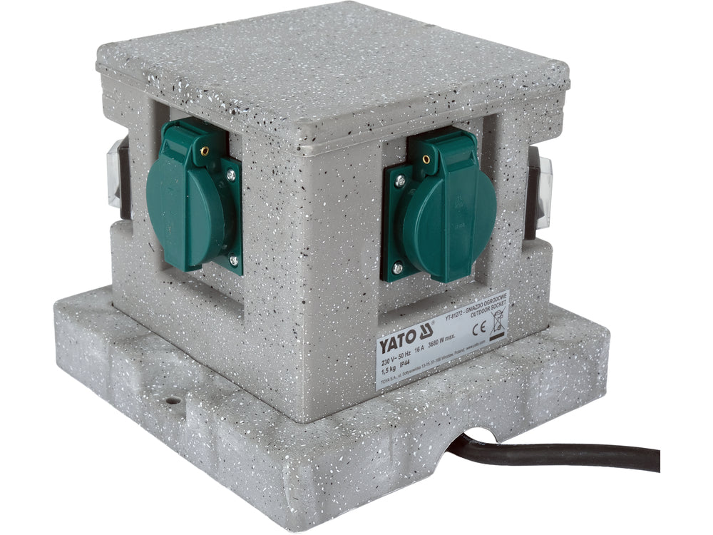 Priza de gradina cubica YATO YT-81272, IP44, 4 x 230 V - imagine 3