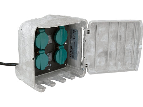 Priza de gradina imitatie piatra YATO YT-81271, IP44, 4 x 230 V mod auto/manual - imagine 2