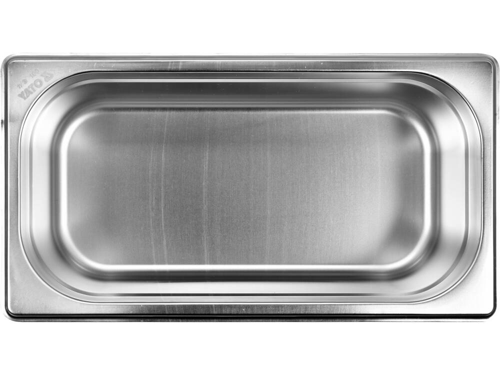 GN1/3 TARTÁLY, YATO YG-00273 ROZSDAMENTES ACÉL, 100MM, 3,5L 