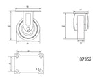 ROATA FIXA 75X21X104MM, VOREL 87352 30KG