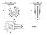 ROATA PIVOTANTA 200MM VOREL 87317