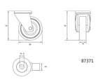 ROATA PIVOTANTA 50X16X70MM, VOREL 87371 20KG