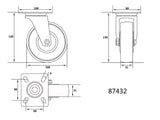 VOREL 87432 GUMI FORGÓKERÉK 100MM-ES SZÁLLÍTÓKOCSIHOZ 