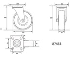 ROATA PIVOTANTA DIN VOREL 87433 PLASTIC 125X45X30MM