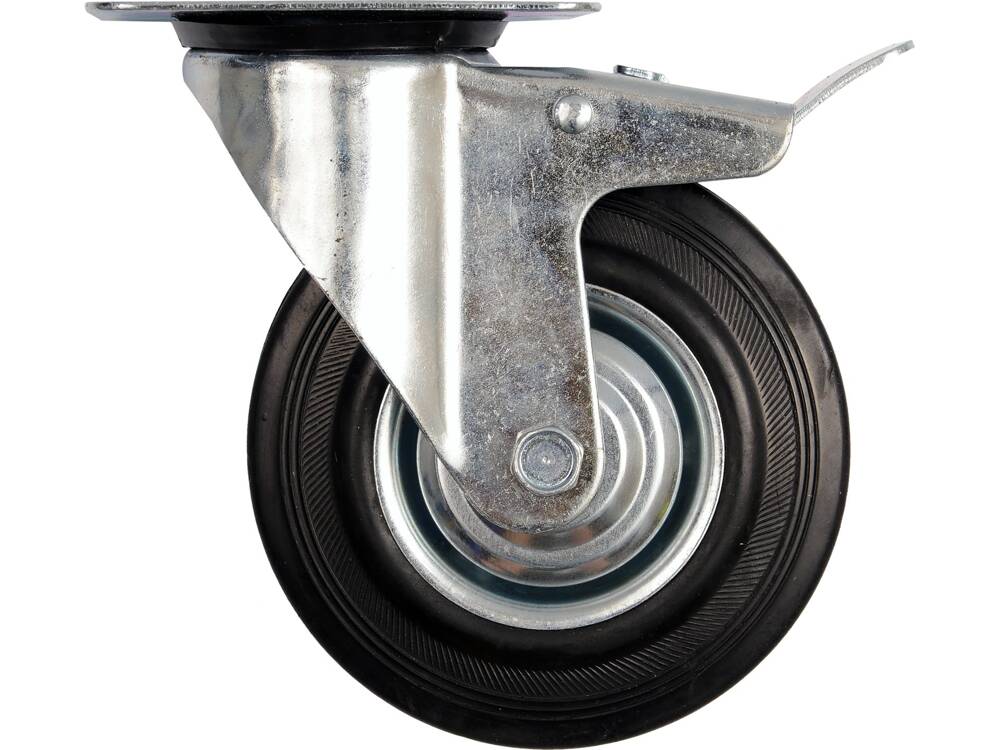 ROATA ROTATIVA CU VOREL 87327 CAUCIUC NEGRU SI FRANA DE 200MM