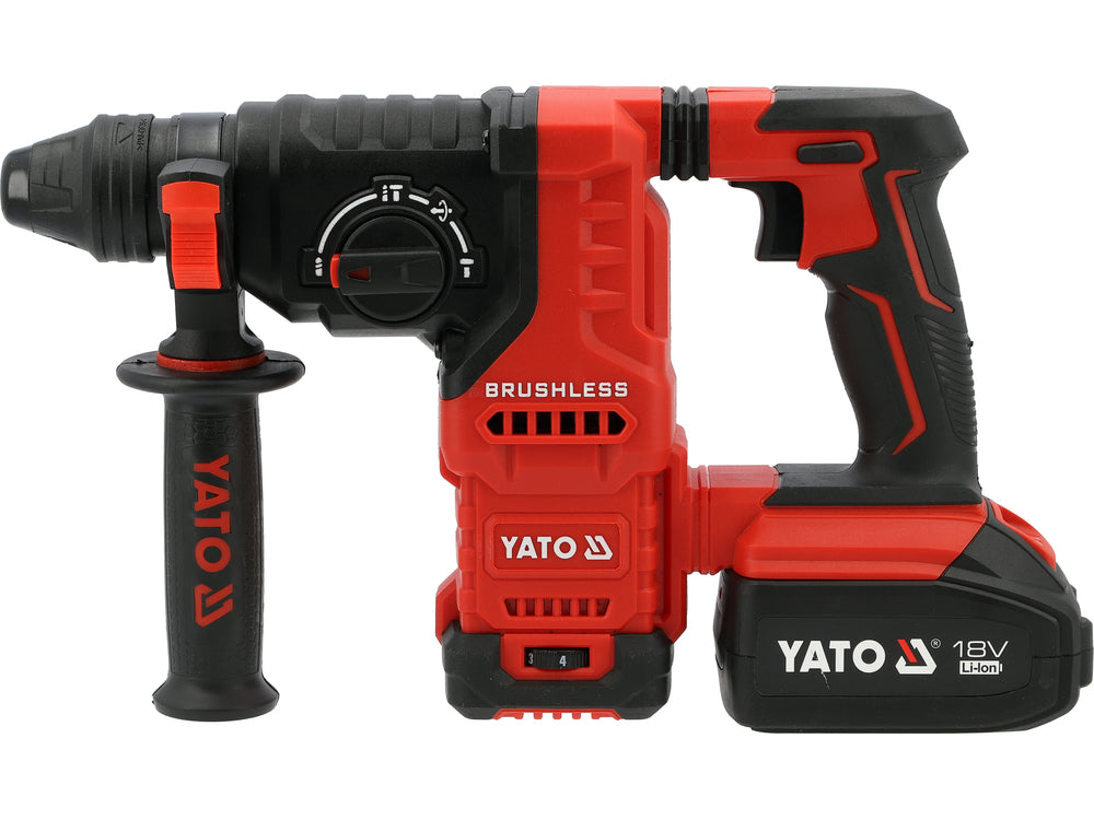 Rotopercutor SDS+ YATO YT-827724, 18 V, 2 x 4 Ah - imagine 2